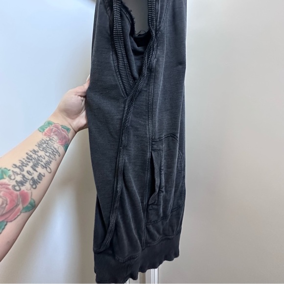 Daily Practice by Anthropologie Dory Tunic Sleeveless Washed Black Cotton Dress - Picture 8 of 11